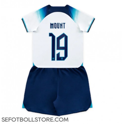 England Mason Mount #19 Replika babykläder Hemmaställ Barn VM 2022 Kortärmad (+ korta byxor)